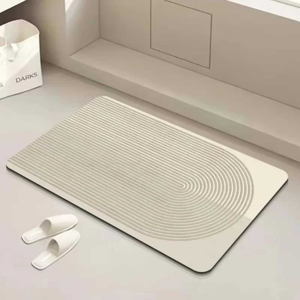 Minimalist modern style bathroom mat diatomaceous earth mat carpet foot mat toilet foot mat living room door mat coaster