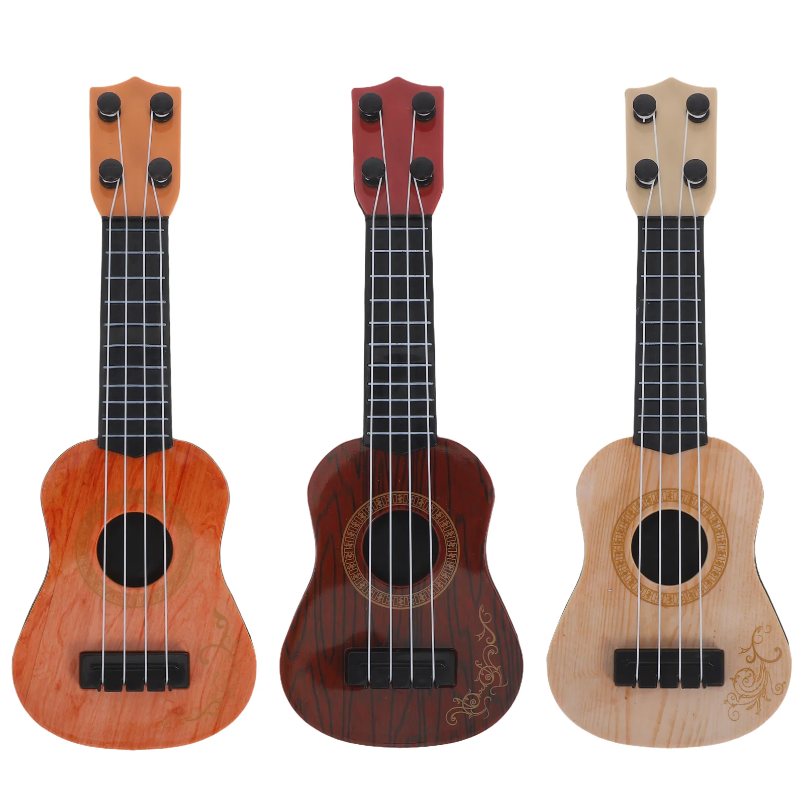 3 Stuks Mini Ukelele Muziekinstrumenten Speelgoed Kids Gitaar Kleine Creatieve Beginner Speelgoed Voor Peuter Plastic