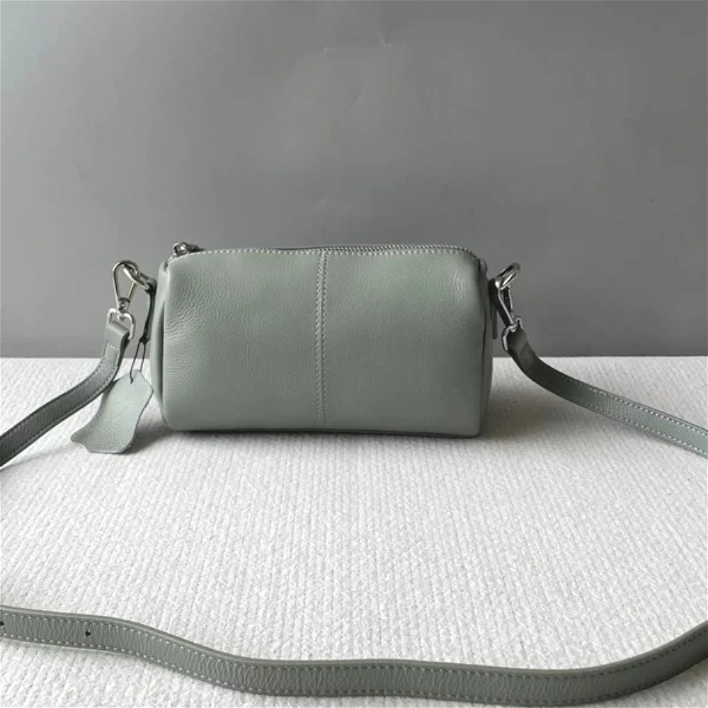 

Женская сумка-подушка 2026 из мягкой натуральной кожи, модная сумка через плечо, повседневная сумка-багет для города, маленькая сумка на плечо