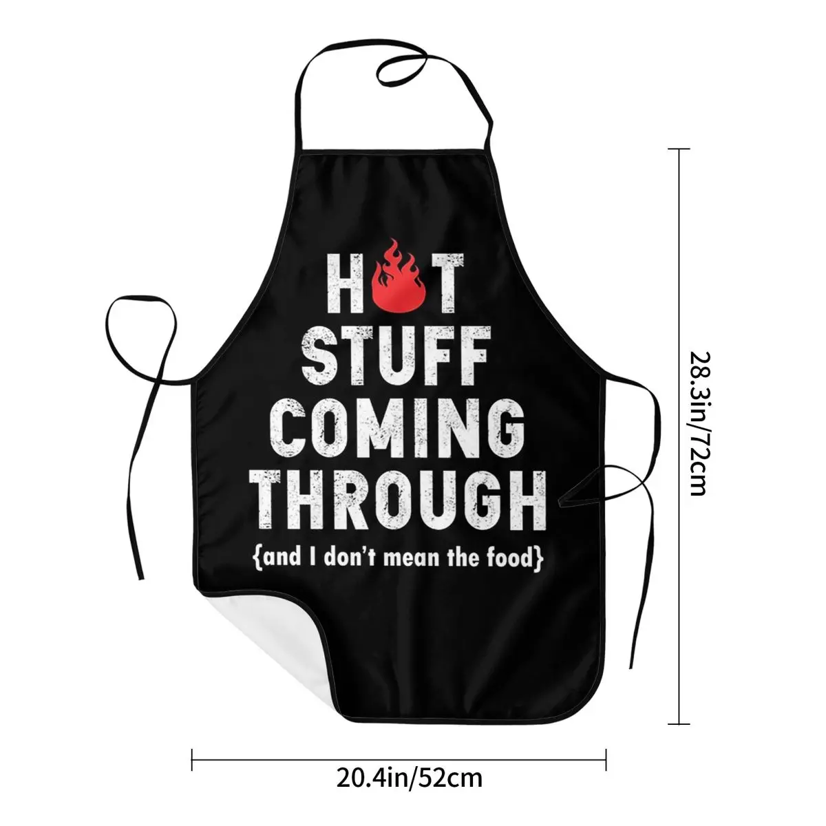 Hot Stuff Coming Through Fire BBQ Grill Adult Apron Chef Cooking Baking Tablier Bib Kitchen Cleaning Pinafore for Women Men