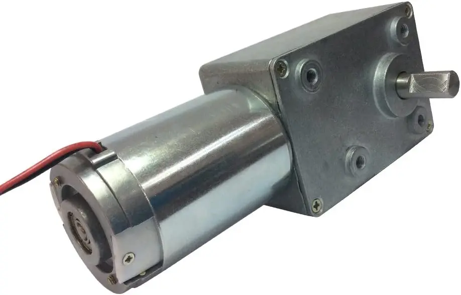 DC 24V High-torque 130kg.cm Worm Gearbox Motor Low Speed 20RPM Out Double Shaft 10mm