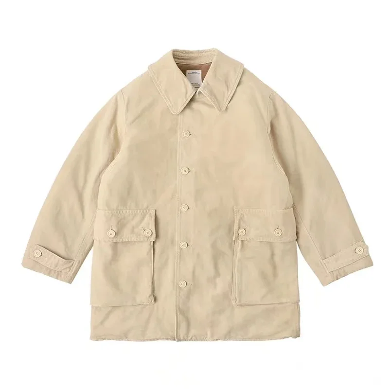 VISVIM FIL 22AW WINFIELD Nakamura Japanese trend retro washed distressed coat heavy wool coat