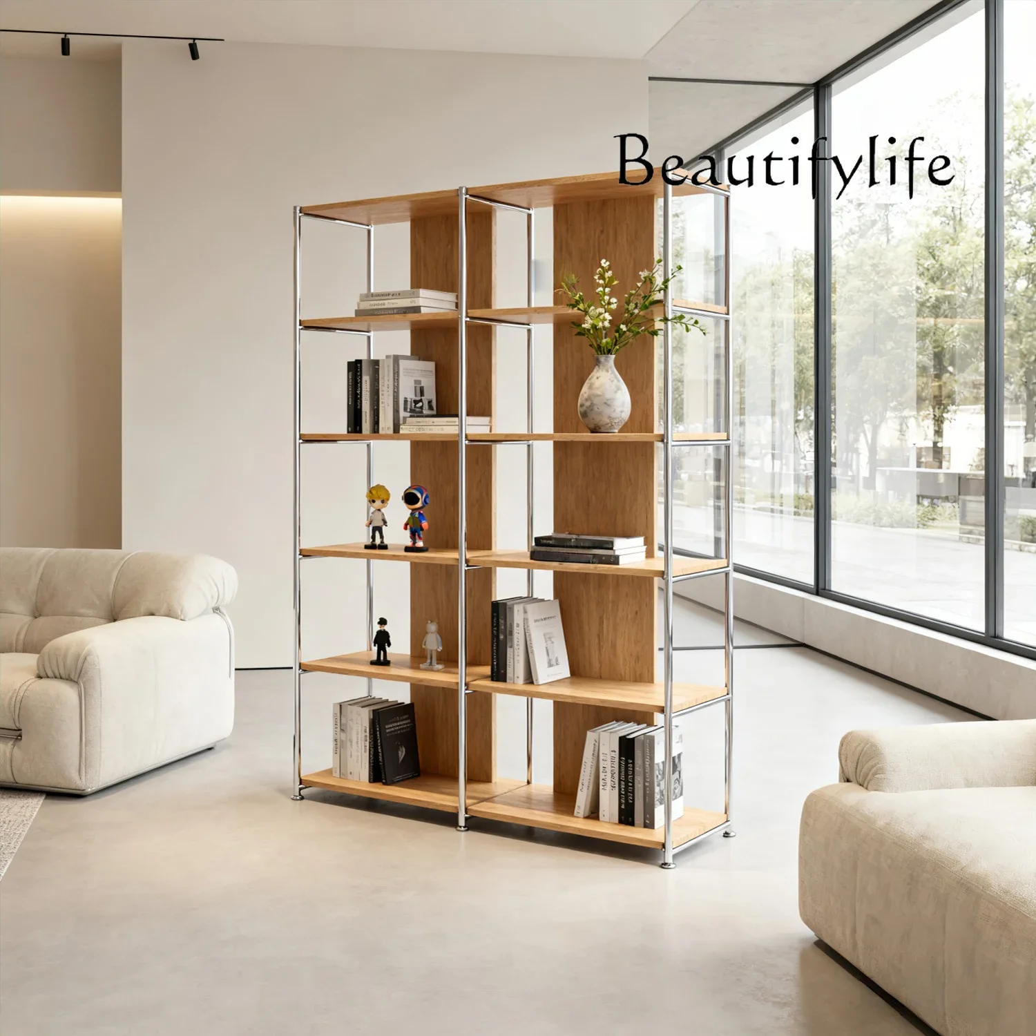 

BX Household Partition Multi-layer Shelves Living Room Porch Storage Bookshelf Office Document Display Shelf