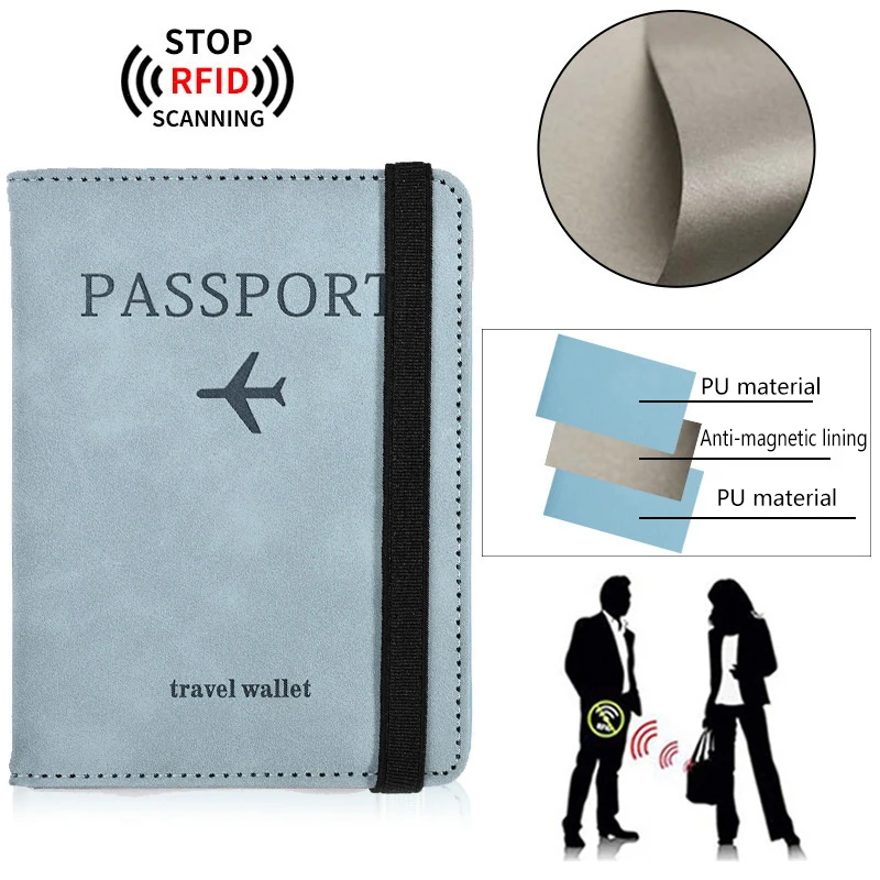 

Travel Passport Holder Waterproof PU Leather Passport Cover with Card Slots Portable Document Organizer for Men Women Trip
