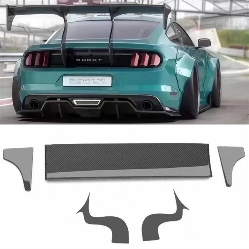 

Для Ford Mustang 2015-2023 настоящее углеродное волокно хвостовое крыло крыло задний багажник губа автомобильные аксессуары ремонт украшения комплект спойлера