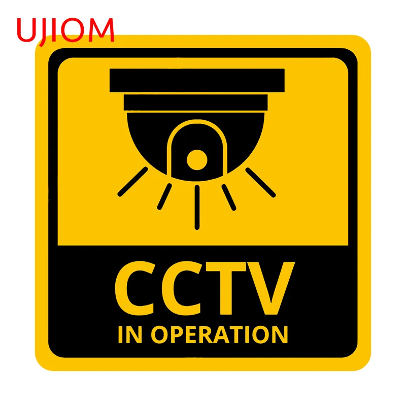 UJIOM There Are CCTV Warning Sticker Hot Selling Occlusion Scratch Picture Decal Suitable For Living Room Home Vestibule Decor