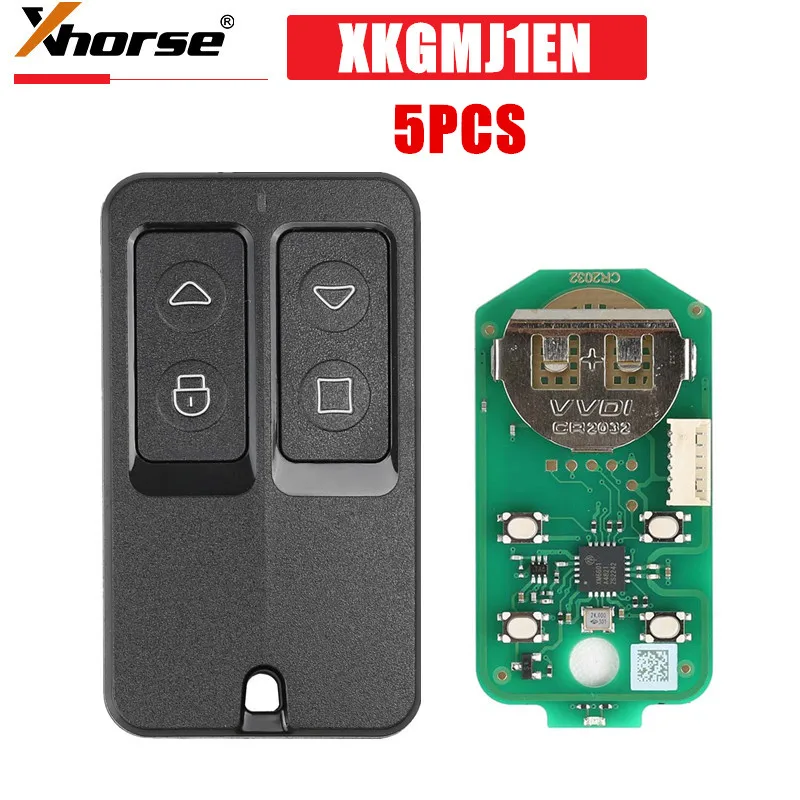 5PCS/LOT XHORSE XKGMJ1EN 4 Buttons Universal Garage Remote for Mini Key Tool, VVDI2, Key Tool Max, VVDI KEY TOOL PLUS PAD