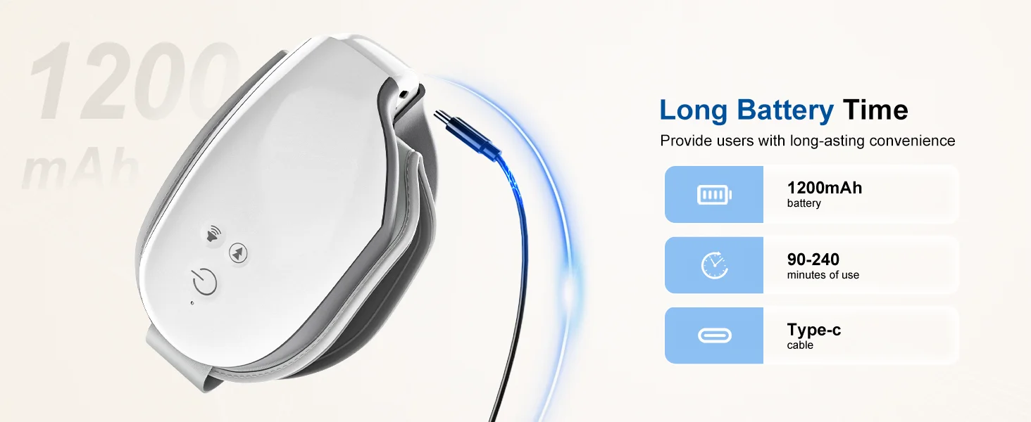 Heated Smart Vibration Eye Massager Airbag Compress Eye Care Instrument Bluetooth Music Eye Massage Sleepping Mask Relax Fatigue