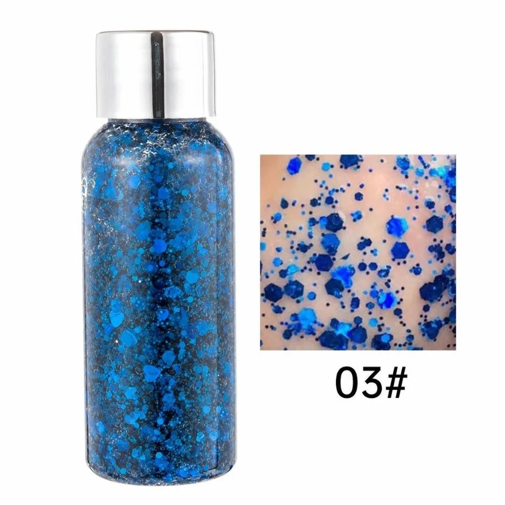 Gel, Sequins Face & Body Glitters Nail Hair Face Body Decoration Nine Colors Eye Glitters Cream Artistic Makeup
