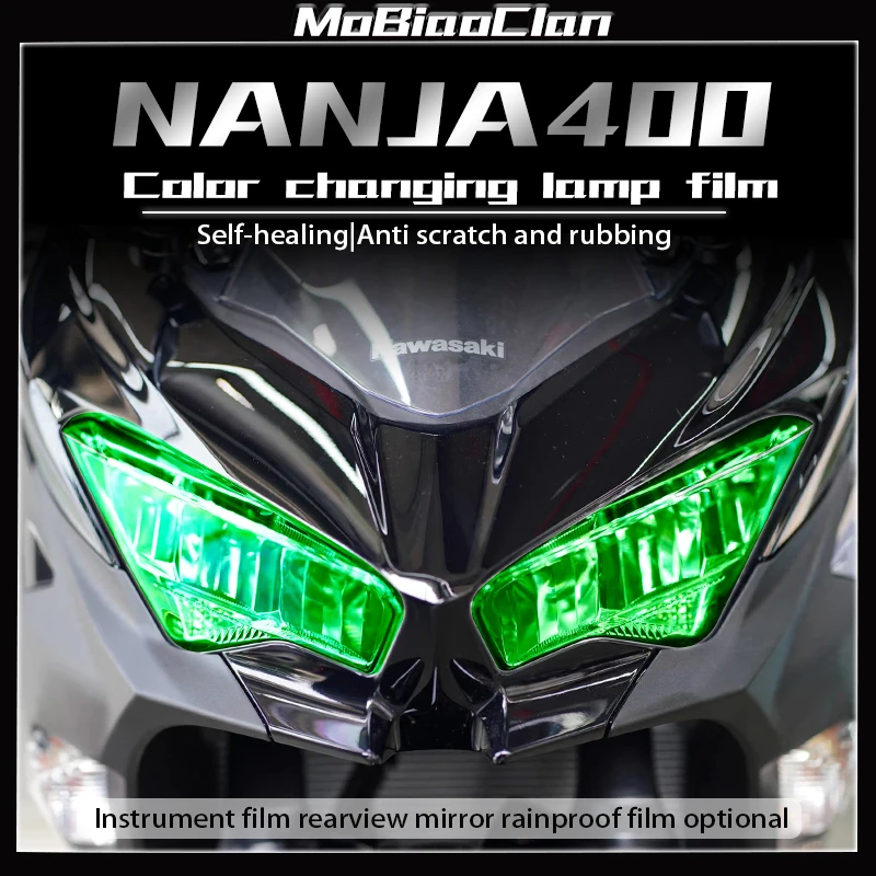 

For Kawasaki NINJA400 Ninja400 THeadlamp Film Instrument Film Fumigation Tail Lamp Film Transparent Protection Film Accessories