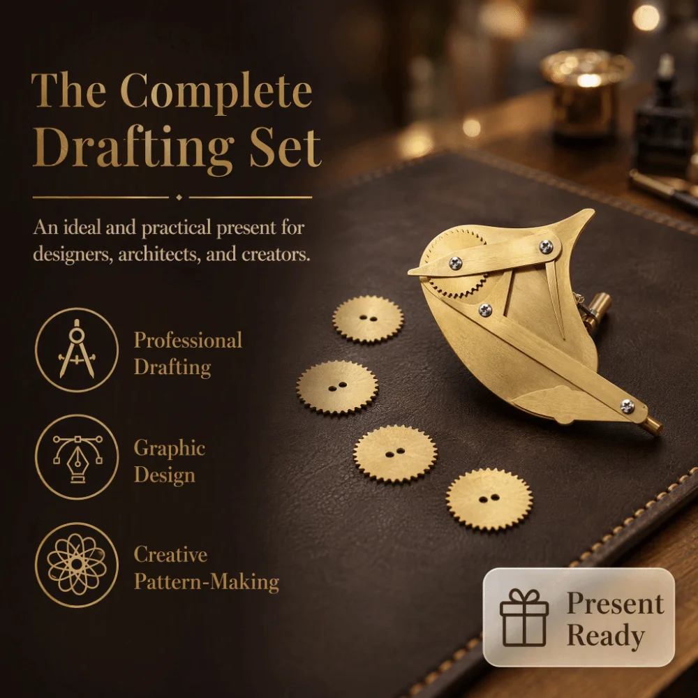 vintage-precision-ruling-pen-set-solid-alloy-material-interchangeable-wheels-mechanical-gear-train-four-specifications