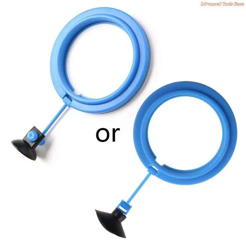 Fish Feeding Ring Floating Feeder Round Circle with Suction Cup for Guppy W91B