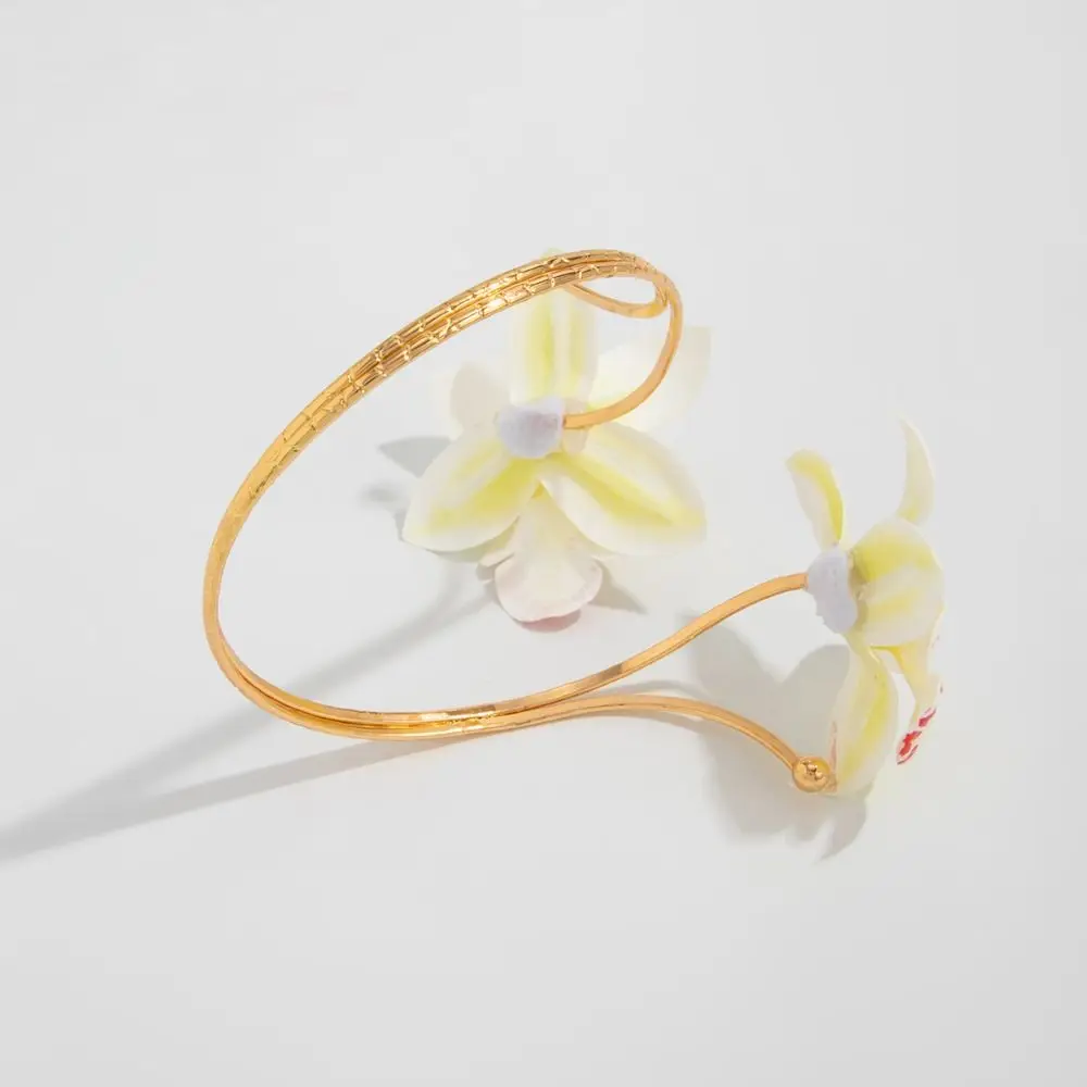 أزياء قابل للتعديل زهرة الذراع سلسلة رائعة البيض زهرة شارة الغريبة نمط العصرية Armlet اليد المجوهرات #2