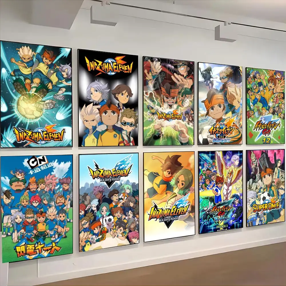 Inazuma Eleven Anime Sports Dynamic Anime Poster Living Room Bedroom Party Bar Decor Moisture-proof Art Wall Painting