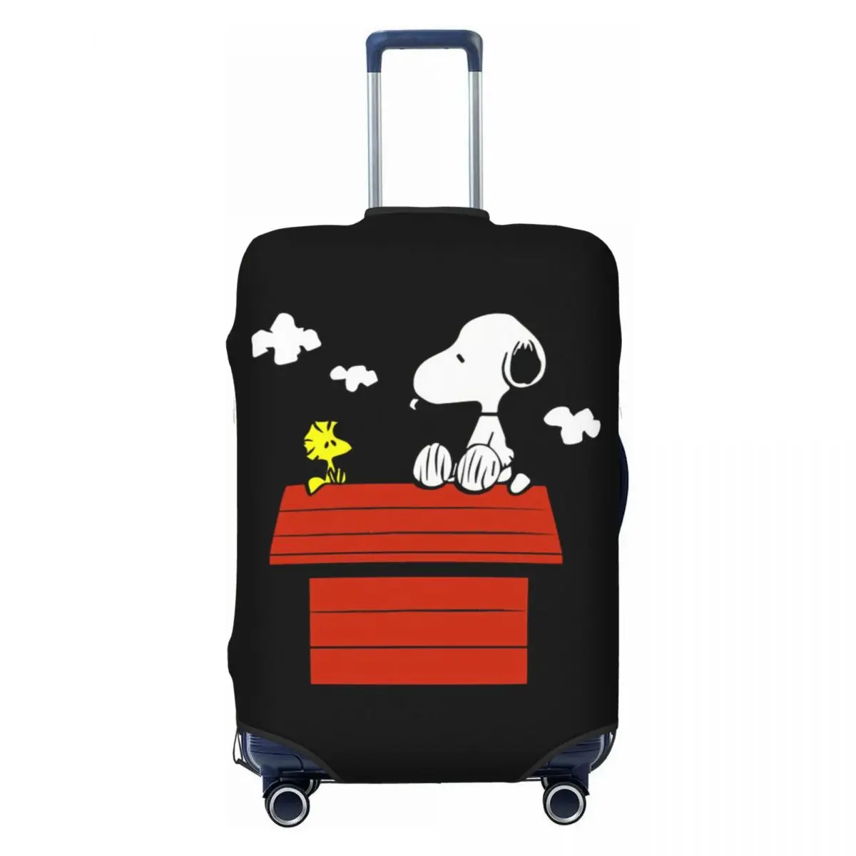 

Custom Cute Snoopy Woodstock Luggage Cover Funny Beagle Dog Suitcase Protector Covers Suit For 18-32 inch