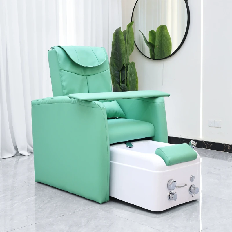 Electric manicure sofa chair can lie down, foot tattoo embroidery foot therapy, beauty and eyelash massage sofa, nail salon sofa