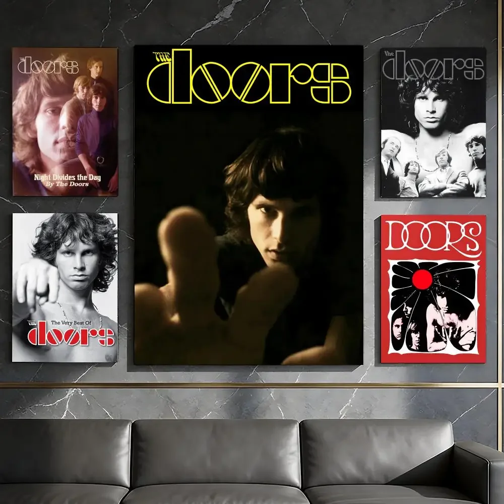 The D-Doors Rock Band Poster Waterproof Peel & Stick Wall Sticker Self Adhesive Art Decor For Living Room Bedroom