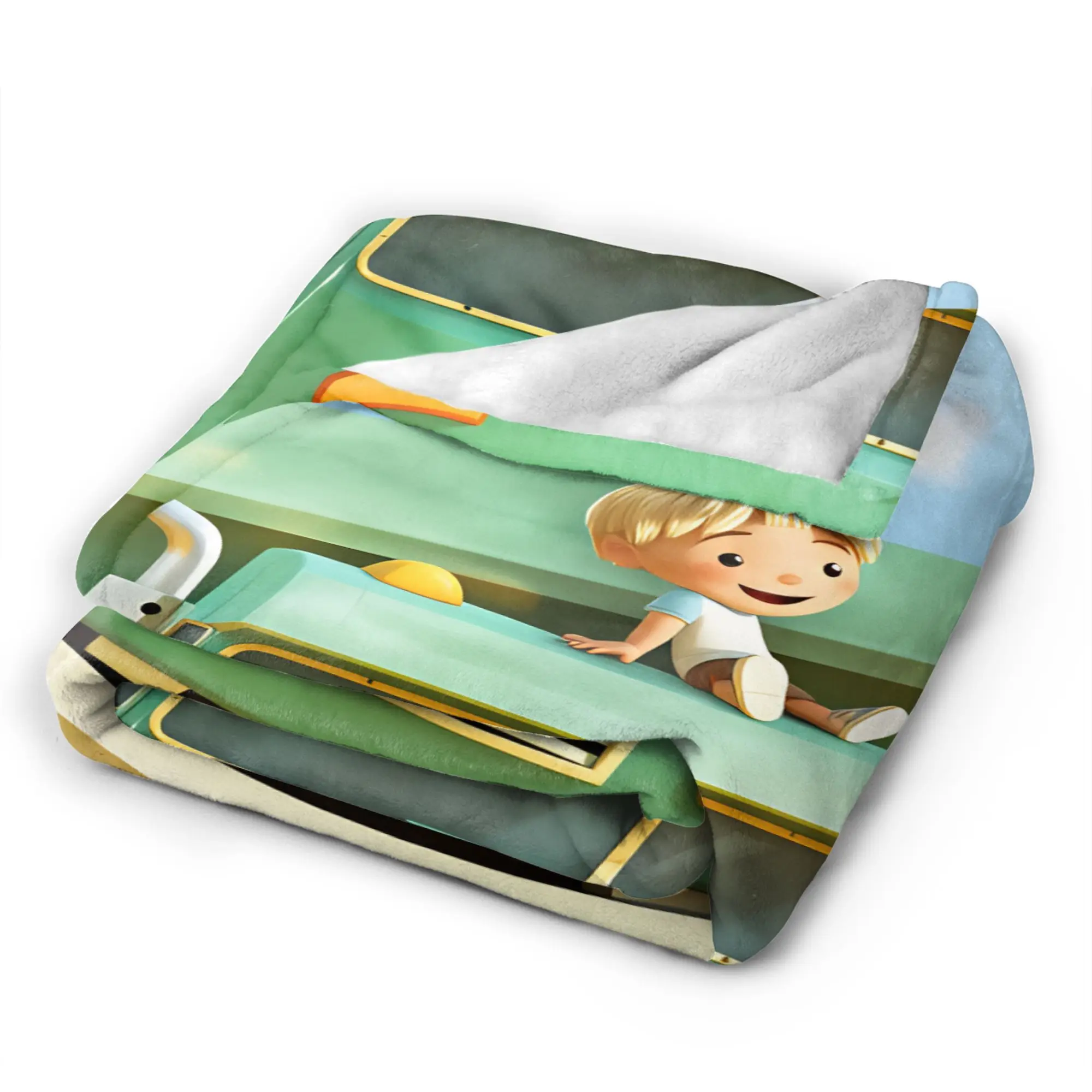 Hank and Trash Truck Flannel Blanket Girls  Warm Throw Blanket Spring Living Room Bedspread Sofa Bed Cover
