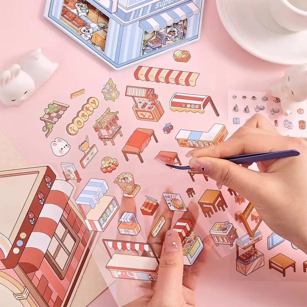 

New Creative Microscopic 3D Stickers DIY Vintage PET Stickers Home Decoration Waterproof House Stickers Collection