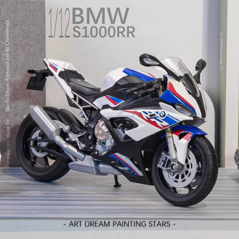 WELLY 1/12 BMW S1000RR 2021 다이 캐스트 오토바이 모델 장난감 차량 컬렉션, 오토바이크 쇼크 업소버, 오프로드 오토사이클 장난감 자동차