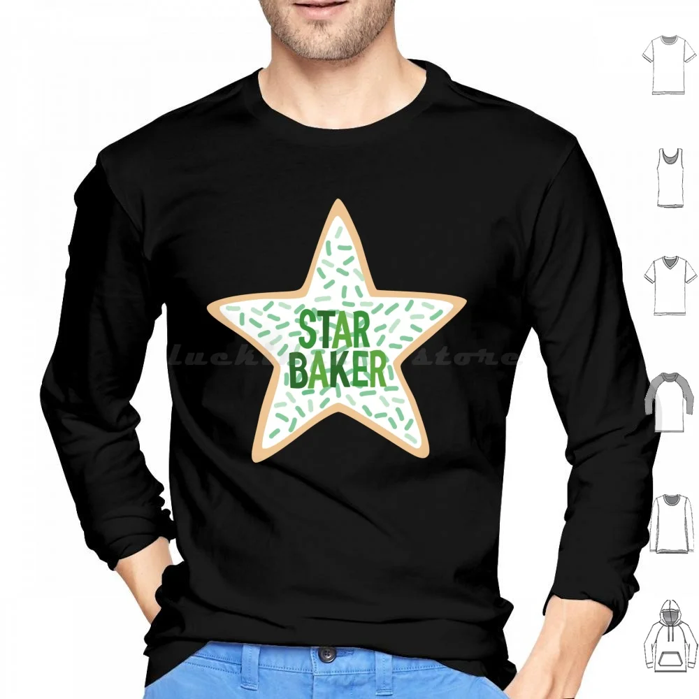 Star Baker Sugar Cookie-Green Hoodie cotton Long Sleeve Star Baker Sugar Cookie Green Mary Berry Paul Hollywood Ready Set