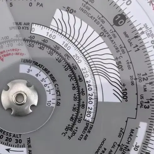 E6B-R Flight Computer Aviation Slide Rule For Plotter For Pilot Training Wind Correction Fuel Calculation Tool
