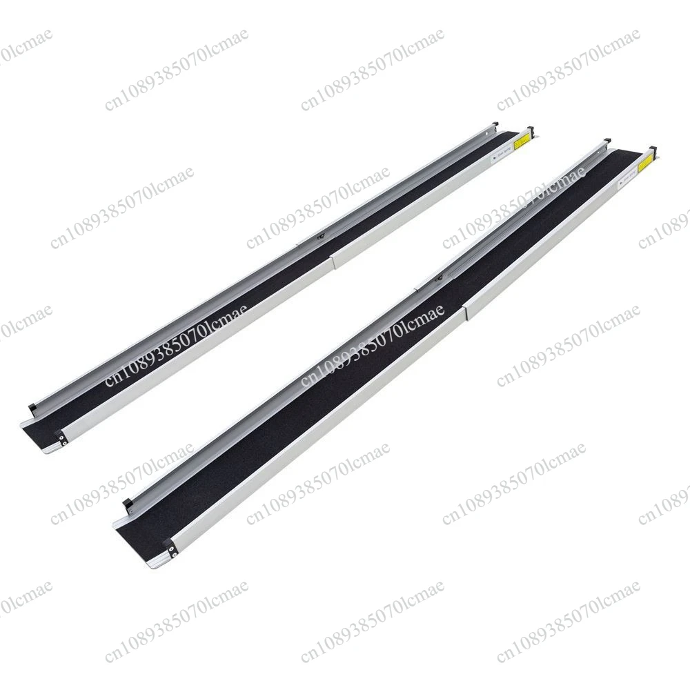 Portable Retractable Aluminum Wheelchair Ramp, Anti-slip Stair Climbing Barrier-free Aid for Wheelchairs & Mobility Scooters