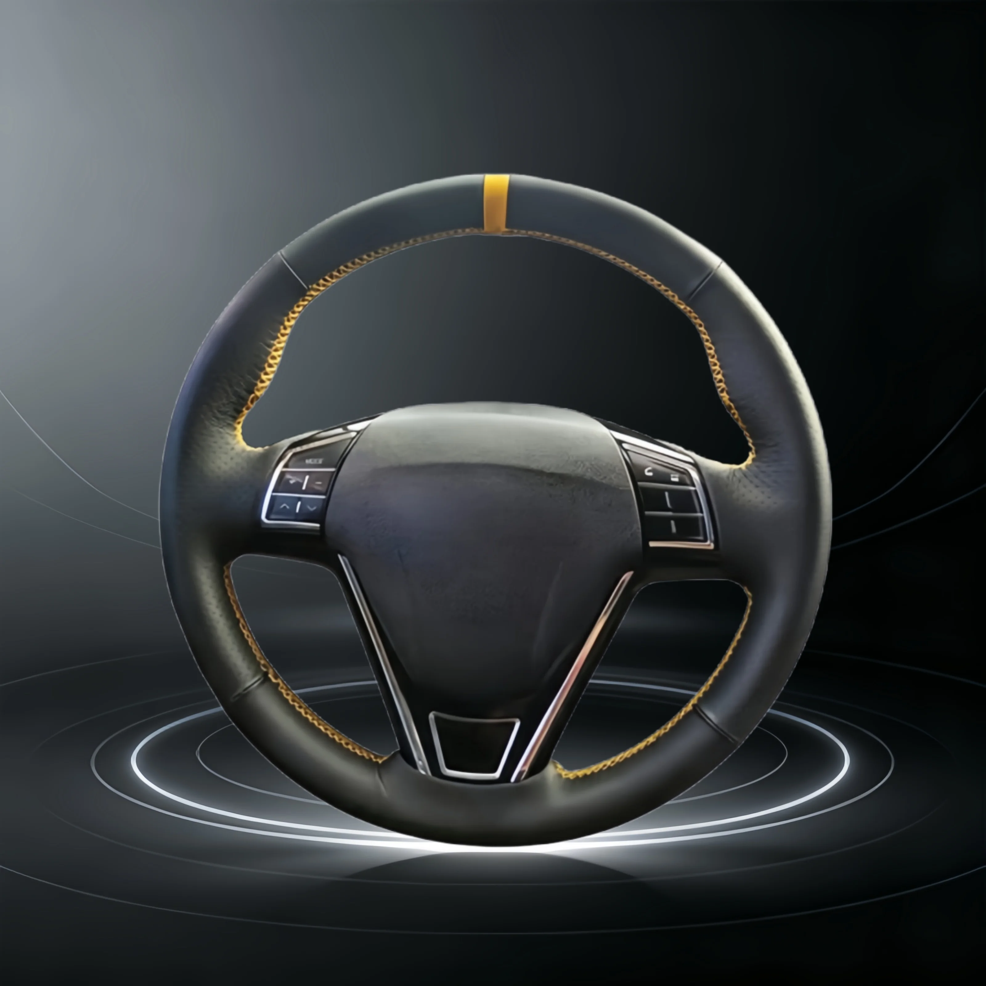 Custom Car Steering Wheel Cover Anti-Slip Artificial Leather For Great Wall Haval New Hover H6 Hover H1 Steering Wrap Cover