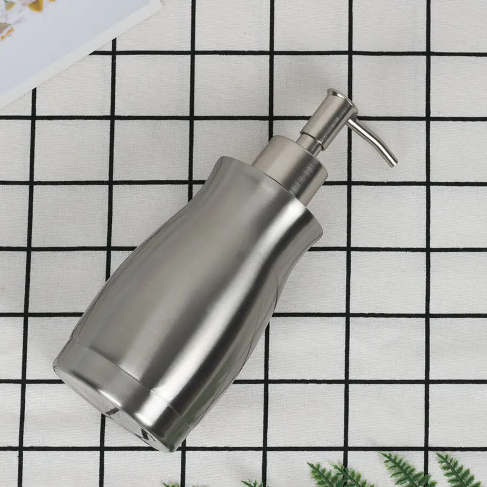 

Диспенсер для жидкого мыла и шампуня из нержавеющей стали, большой емкости, многоразовый, для ванной комнаты, для геля для душа и лосьона для рук