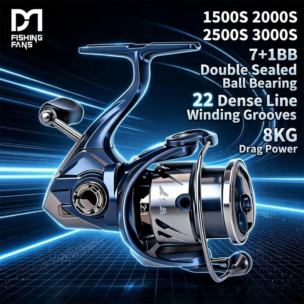 fishingfans-jackdaw-7-1bb-8kg-22-grooves-moulinet-de-spinning-a-ligne-dense-micro-et-usage-general-moulinet-de-spinning-a-double-joint