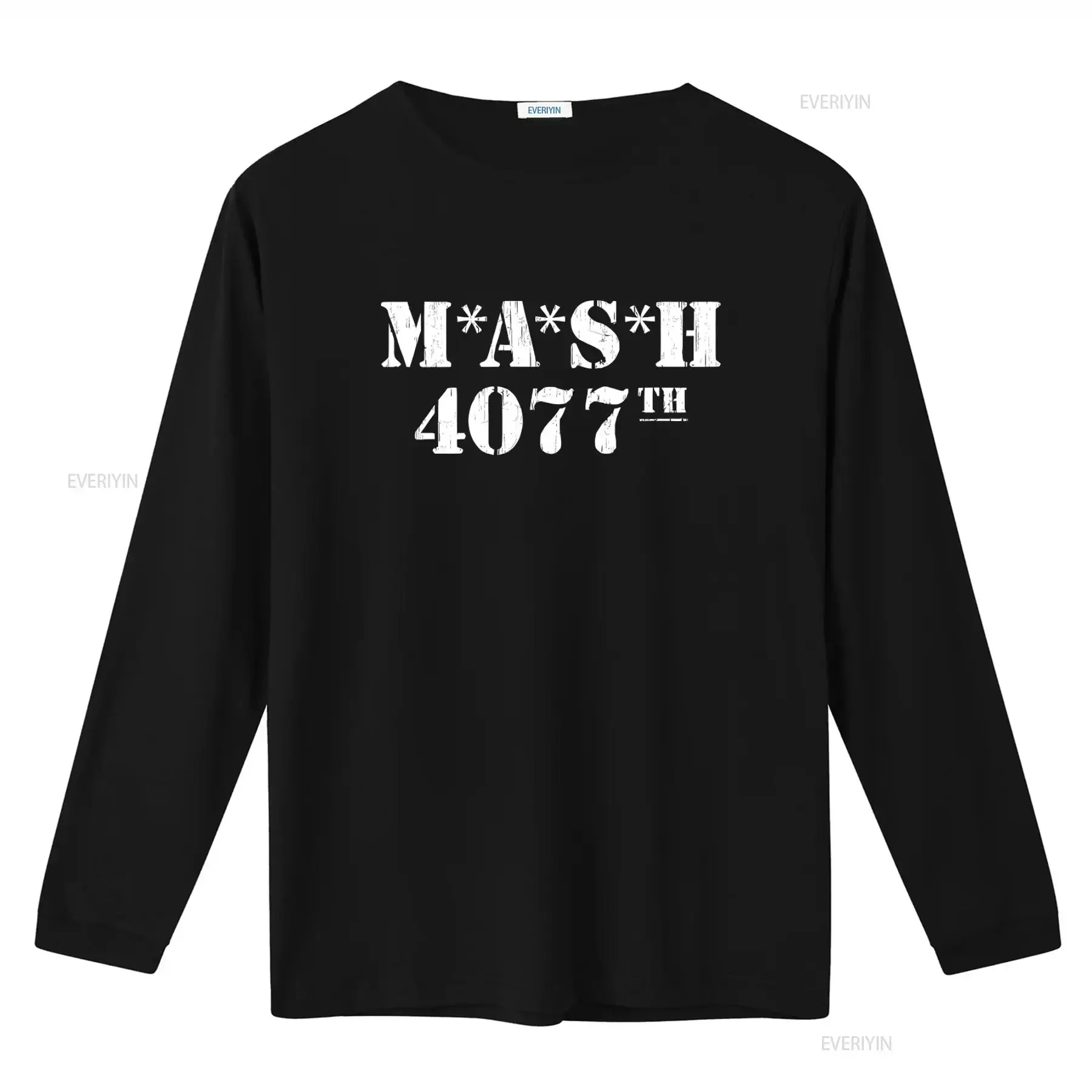 MASH 4077th Distressed T Shirt for Men Vintage Style Print vintage Washed Soft Casual Comfortable Slightly Stretched Breathable