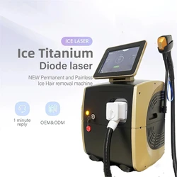 Ice Platinum 808nm Diode Laser 2000W Titanium Hair Removal 3 Wavelength 755/1064 Permanent Painless Professional for Salon