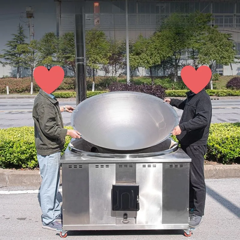 Mobile Rural Wood Stove Home Wok Stove Firewood Cooker Large Size Wood Burning Stove