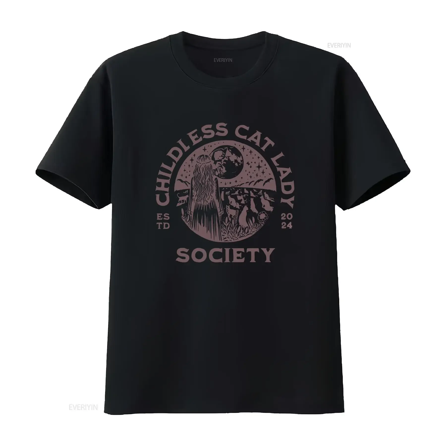Childless Cat Lady Society T Shirt Ladies Feminist Election Voting Womens Rights Oversize vintage Washed Comfortable Stylish