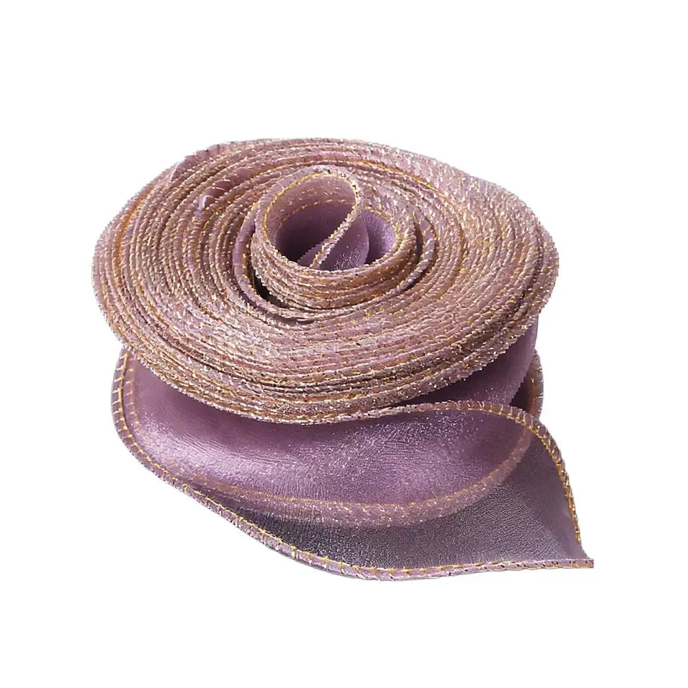 4cm Width Organza Ribbon Wired Design Satin Texture Wavy Edge Ribbon 10 Yards Length Yarn Material Solid Color Ribbon