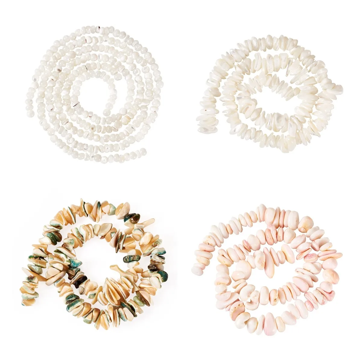 Natural Seashell Shell Beads Strands Irregular Round Loose Shell Beads for Jewelry Making DIY Bracelet Earrings Accessories