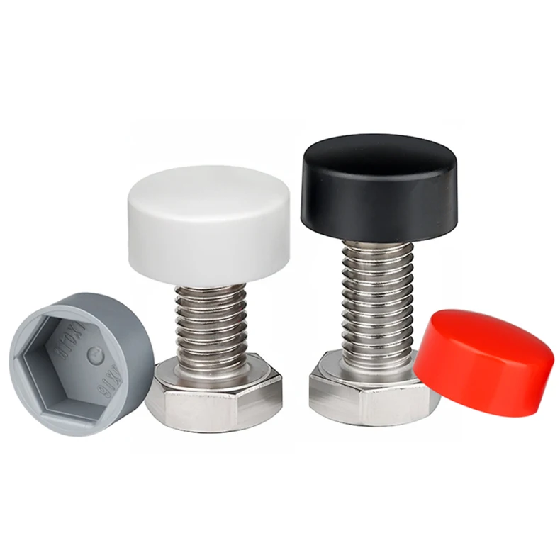 5~20 Pcs PE Plastic Bolt Nut Cap Cover M4 M5 M6 M8 M10 M12 M14 M16 M18 M20 M24 M27 M30 External Hexagonal Screw Decorative Cap