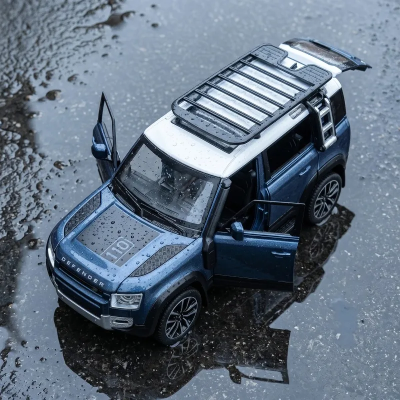 1:32 Land Rover Defender 110 L663 Hardcore All-terrain SUV Alloy Diecast Model Car Simulation Ornaments Toys Collection Hobbies