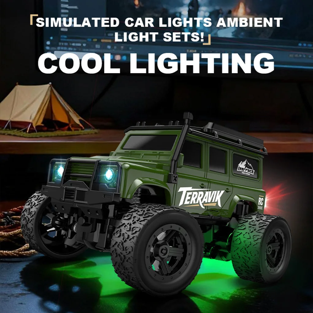 1: 64 Mini Climbing Remote Control Car With Trailer Full Scale Off-road Vehicle Children Toy Model Christmas Birthday Gift