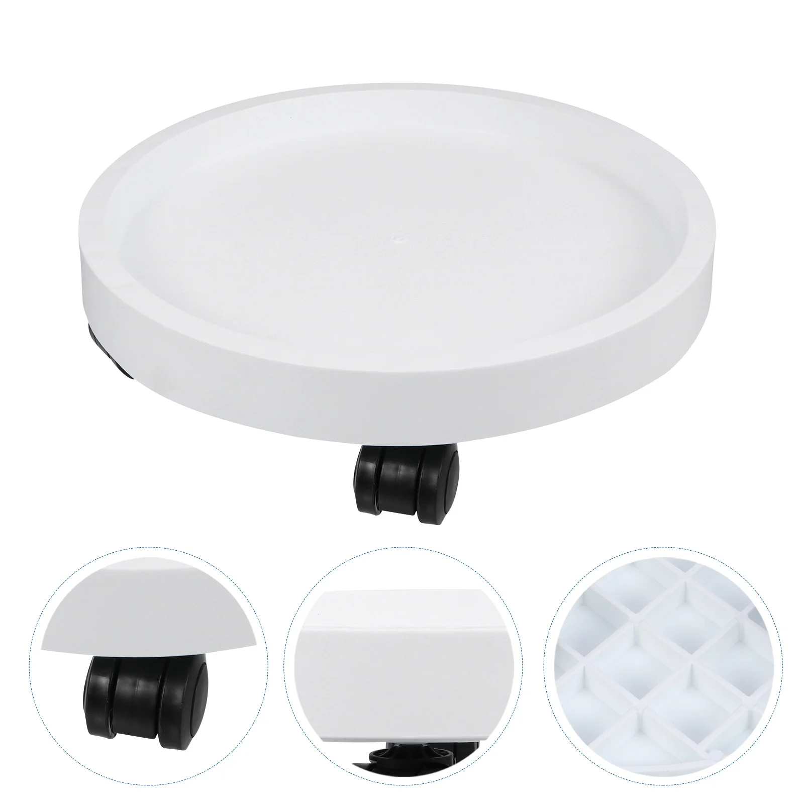 

Heavy Duty Thickened Rolling Plant Stand Practical Flower Pot Trolley Pot Holder with Universal Wheels Smooth Moving