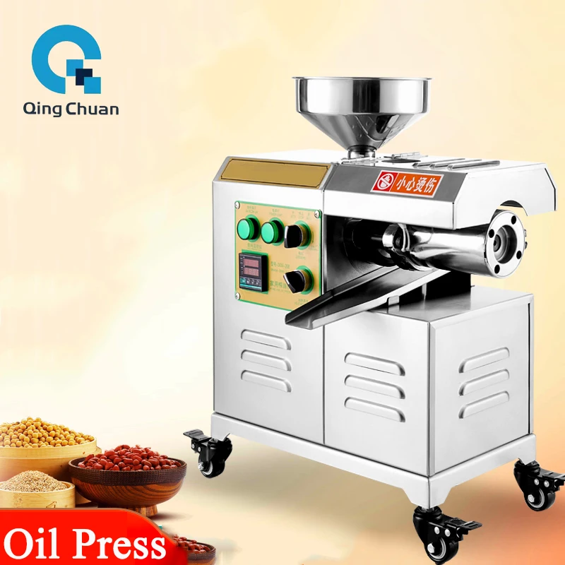 Oil Press Machine W-268 1350W Peanut Cold Hot Double Squeezer Sesame Sunflower Seeds Extraction Intelligent Fully Automatic