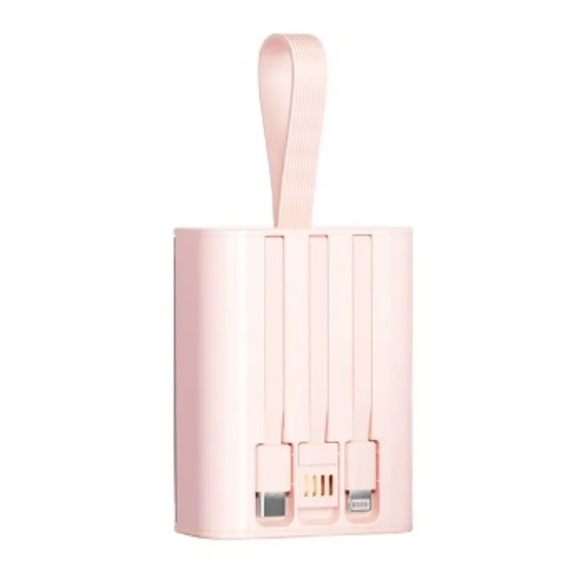 Mecha wind transparent with its own cable cartoon power bank 20000mAh, fast charging portable mobile power supply