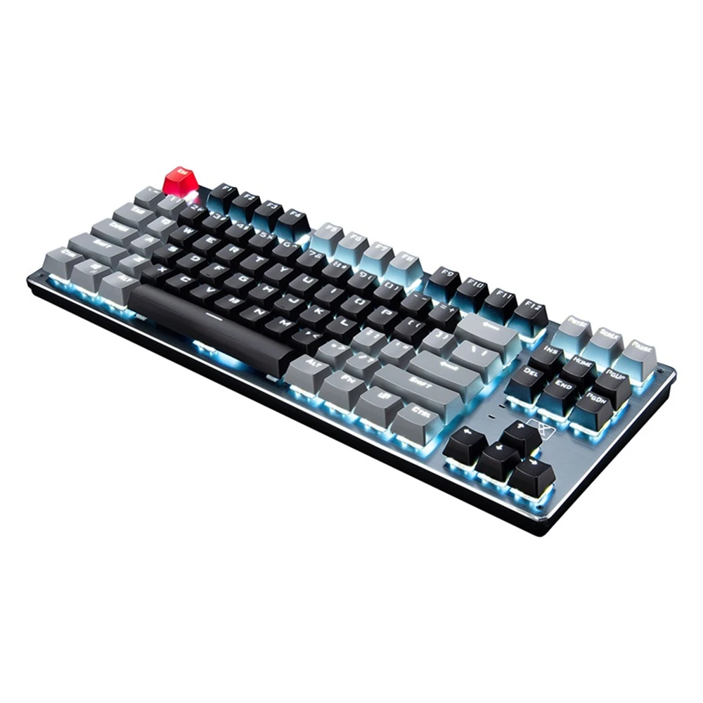 

87 Keys Keyboard Backlit Bluetooth-compatible Wireless Wired Rechargeable Gaming Keyboard Ergonomic For PC Laptop Tablet