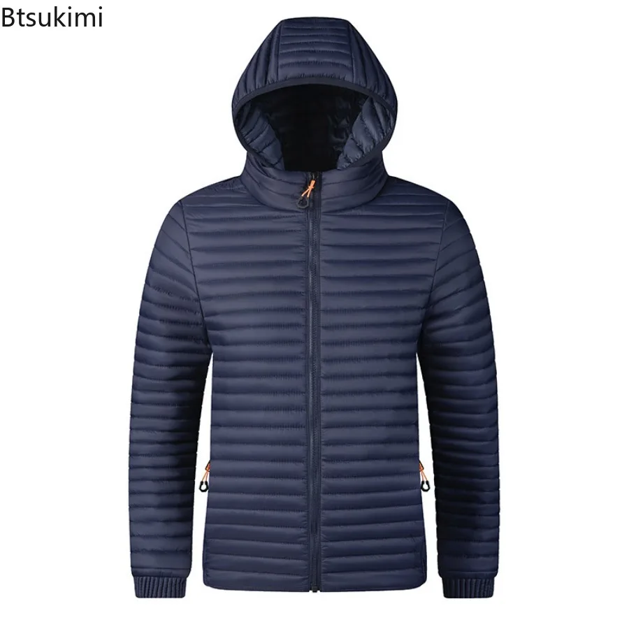 Autumn Winter Men's Outdoor Hiking Cotton-padded Jackets Sports Casual Hooded Waterproof Warm Parkas Windproof Down Cotton Coats