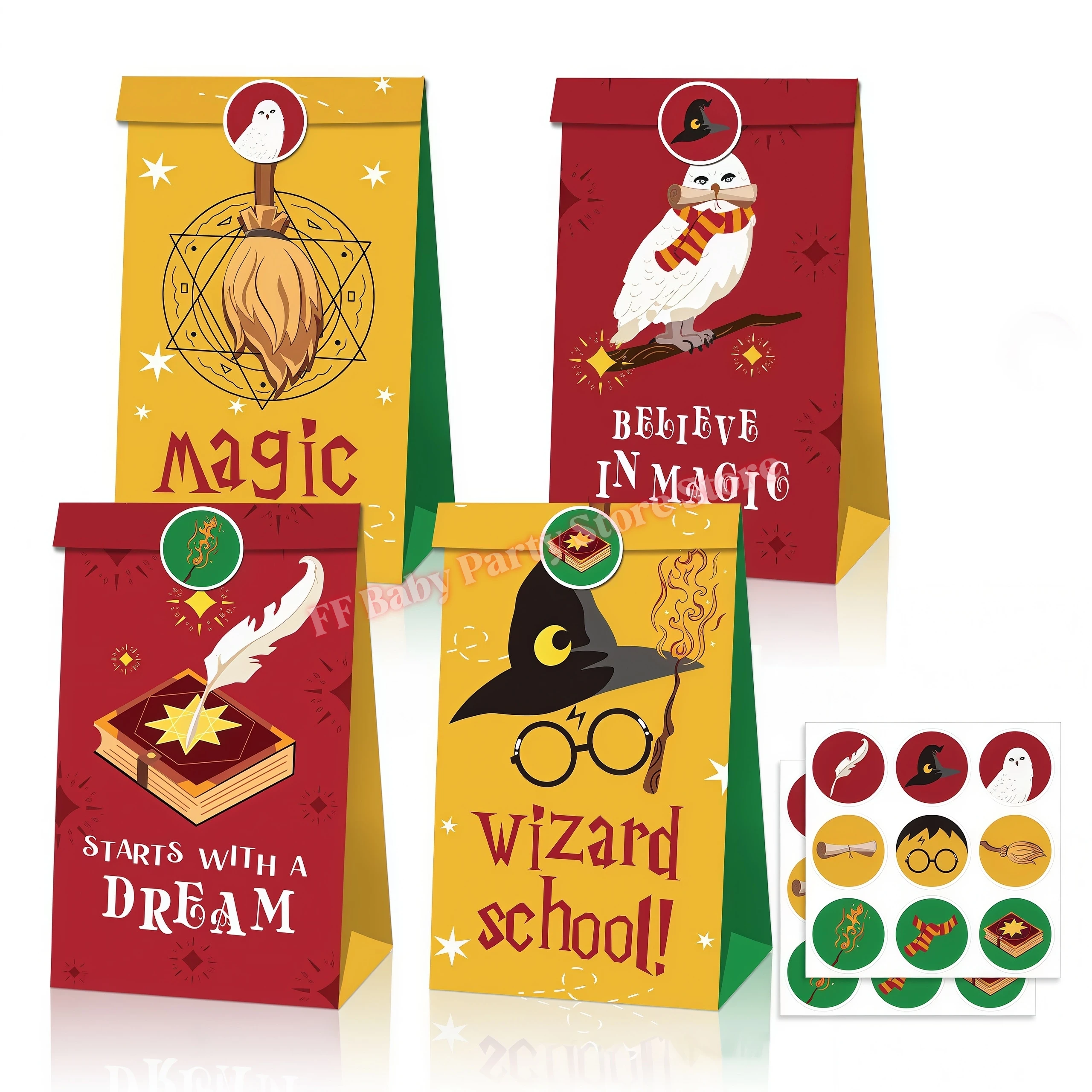 Academy Magics Geburtstagsparty-Dekoration, Harry-Potter-Motiv, Ballon, Teller, Becher, Serviette, Kindergeschenk, Babyparty-Zubehör, Event-Artikel, Souvenir