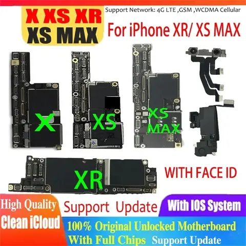 Good Tested Motherboard For iPhone X XR XS Max Mainboard Clean iCloud Full Working With Face ID Support iOS Update Logic Board