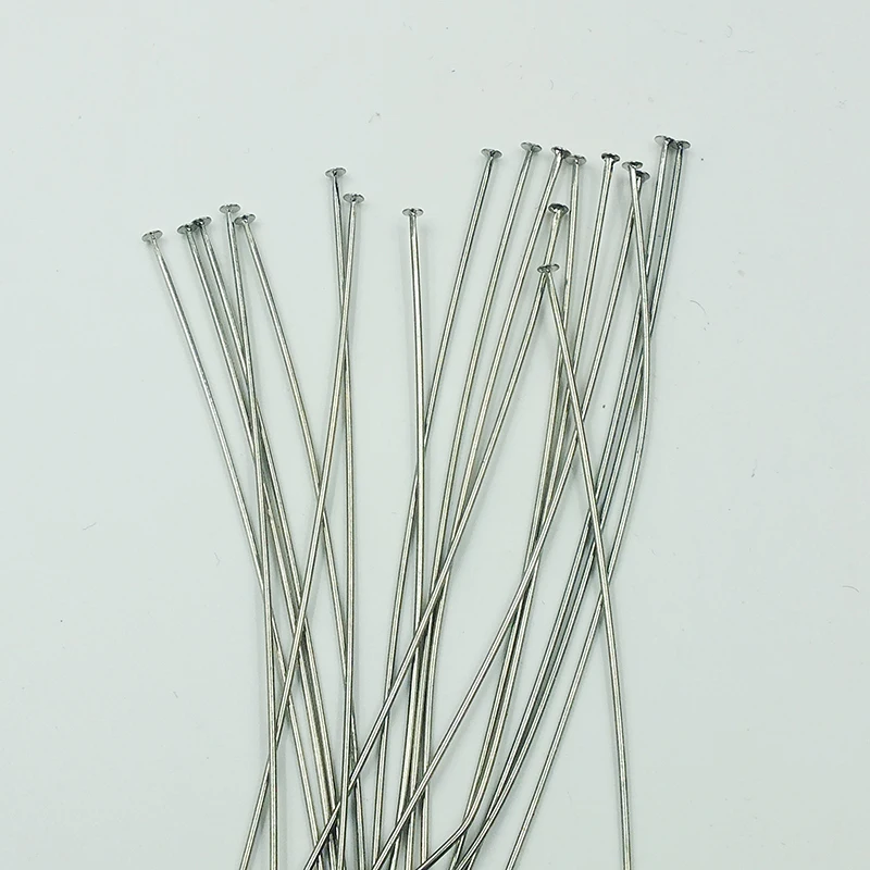 1000pcs/lot 75mm Head Pins Headpins Silver Plated Color Nickel and Lead Free!!