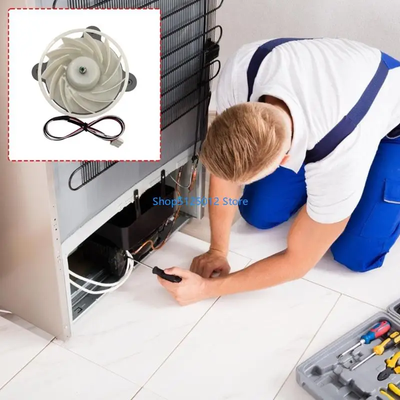 G8TC Heavy Duty Refrigerator Cooling Fan Motor DA31 00345A Metal Circuit Plastic Cover Works In Various Appliance Models