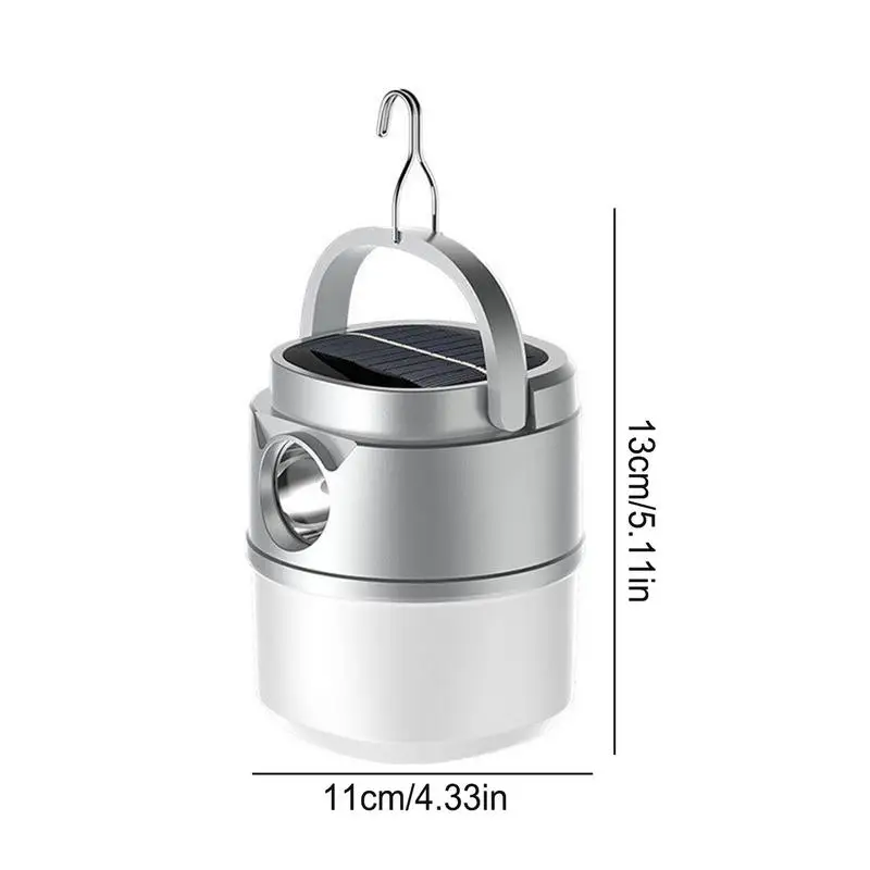 Electric Lantern Solar Powered LED Camping Light Solar Powered Rechargeable LED With 4 Light Modes USB Charging Portable