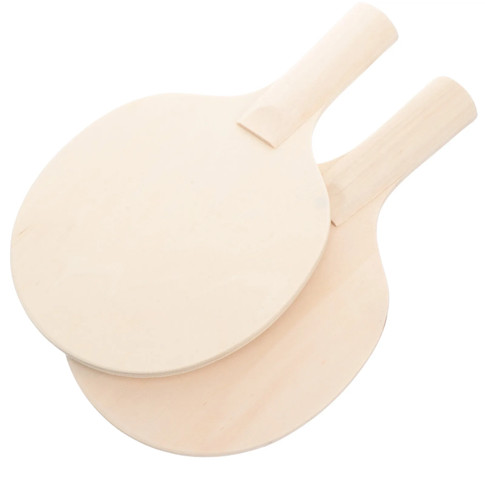

2pcs Diy Table Tennis Rackets Unfinished Wooden Blank Paddles For Outdoor Sports Training Device